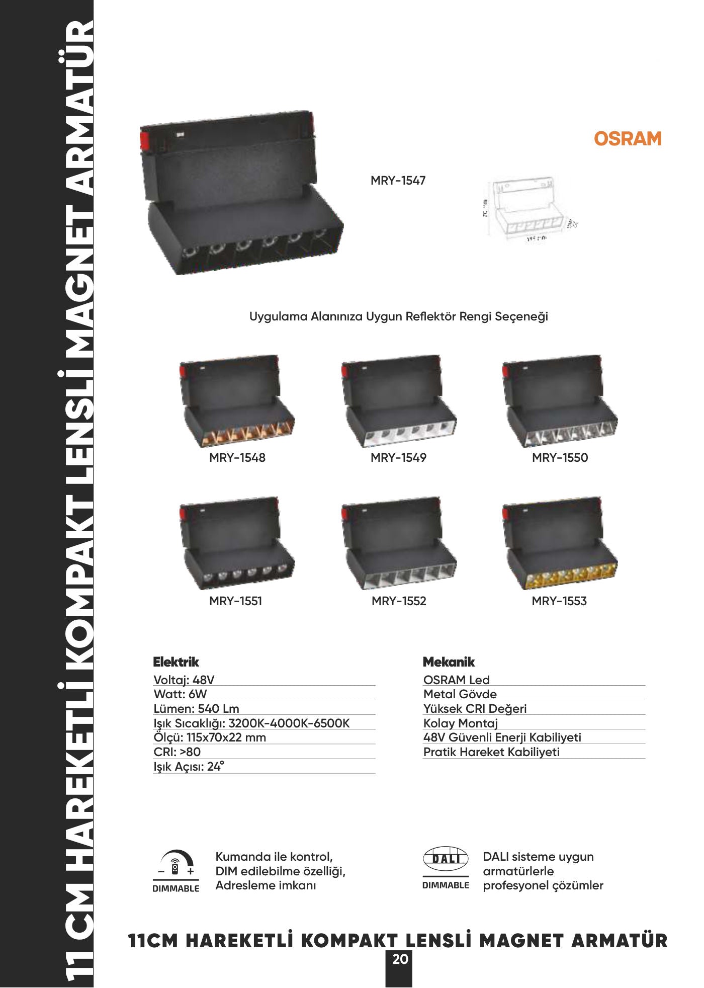 Hareketli Kompakt Lensli Magnet Armatür – katalog sayfası 20