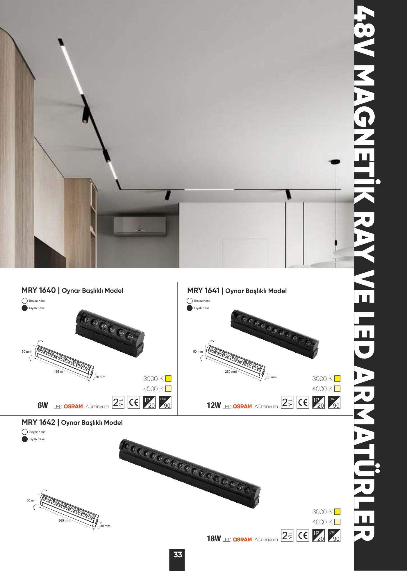 48V Magnet Oynar Başlıklı Armatür – katalog sayfası 33
